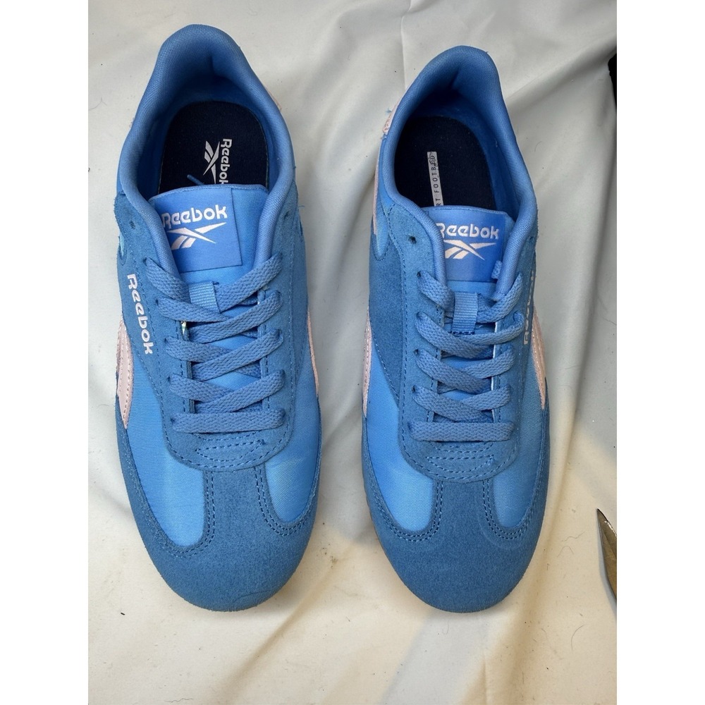 REBOK BRAND NEW BLUE WITH PINK ACCENTS WOMENS Size 7.5 - Picture 2 of 16